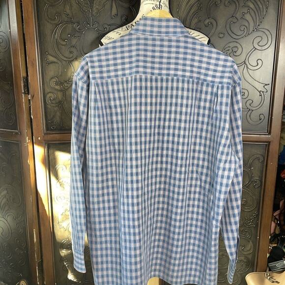 Bugatchi Uomo Blue Long Sleeve Button Up Shirt Men's Size L - Picture 4 of 4